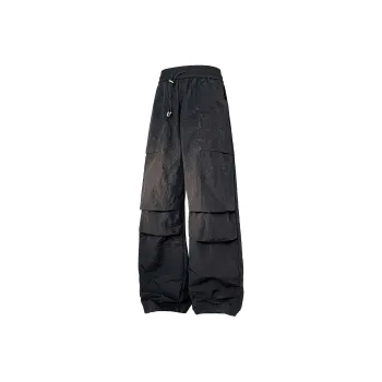 FONDLOOK Casual Pants Unisex Black