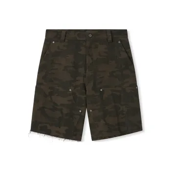 BONELESS Casual Shorts Unisex Black Brown