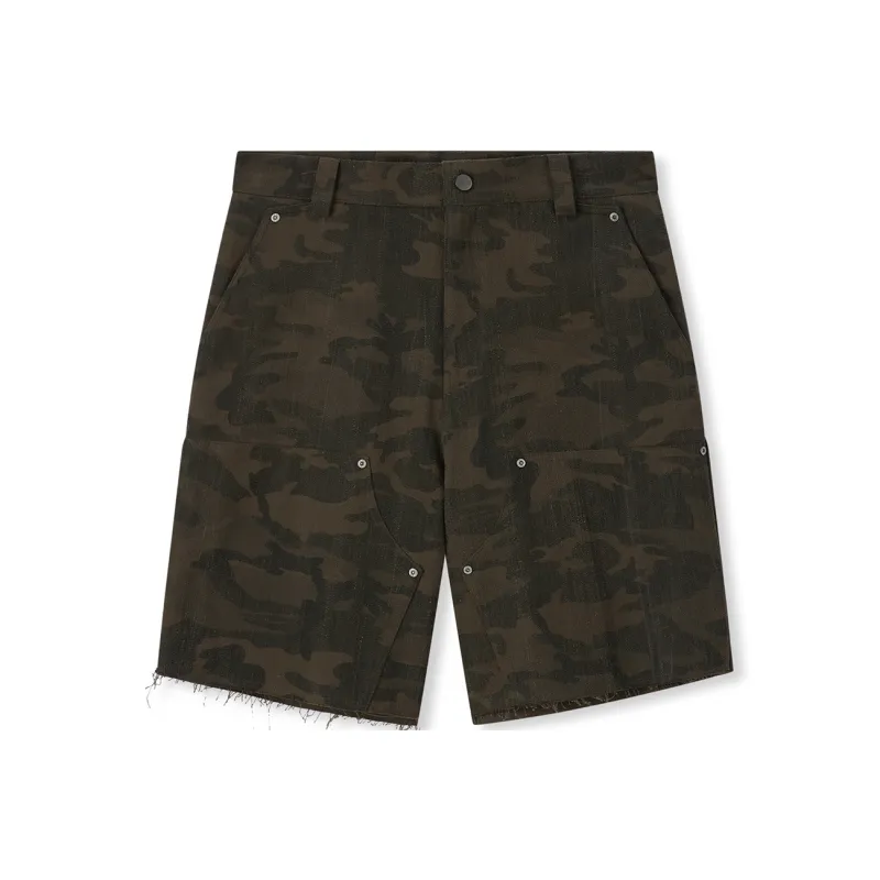 BONELESS Casual Shorts Unisex Black Brown-0
