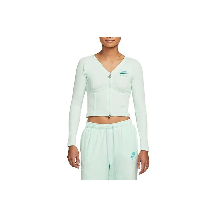 Nike Drop Shoulder Sleeve T-Shirt Women's Turquoise US Version-0