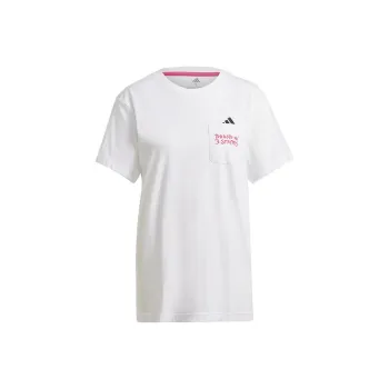Adidas Set in Sleeve T Shirt Women's White