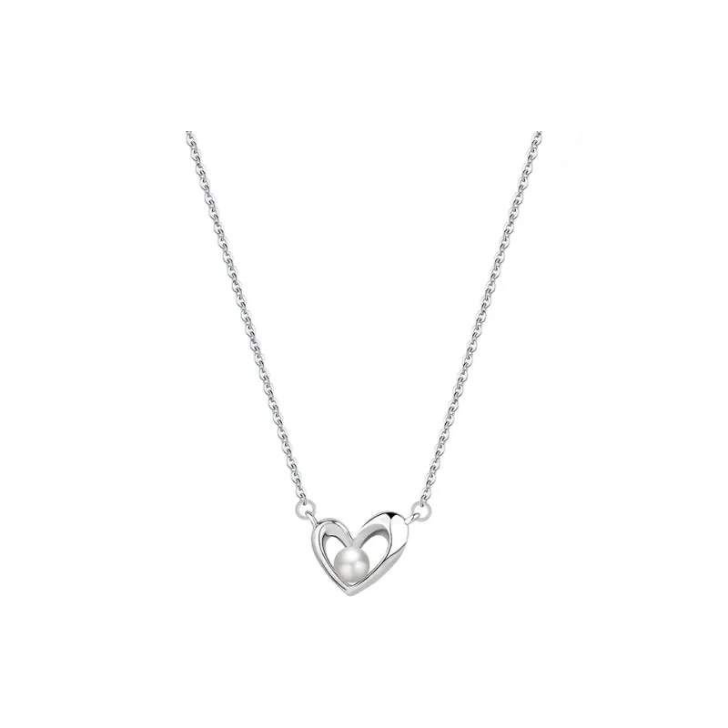 Heart Grass 999 Fine Silver Necklaces Women's-0