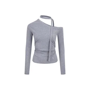 Ariseism Regular Fall And Winter Off The Shoulder Slim Fit Undershirt Top Women's
