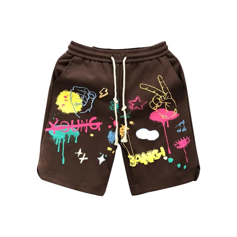 TYPERIGHTER Casual Shorts Unisex Black-12