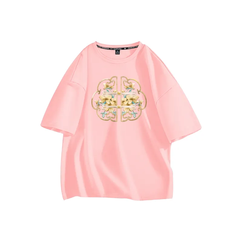 Cotton Drop Shoulder Sleeve T Shirt Women's-9