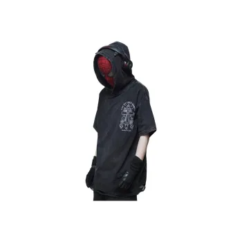 BEAR UNION Drop Shoulder Sleeve T Shirt Unisex Black