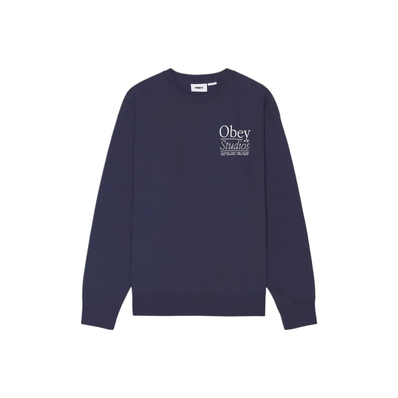 Obey Sweatshirt Men's Marine Blue-0