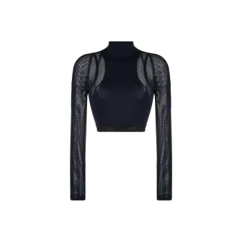 PALM ANGELS Mesh panel Cropped Top
