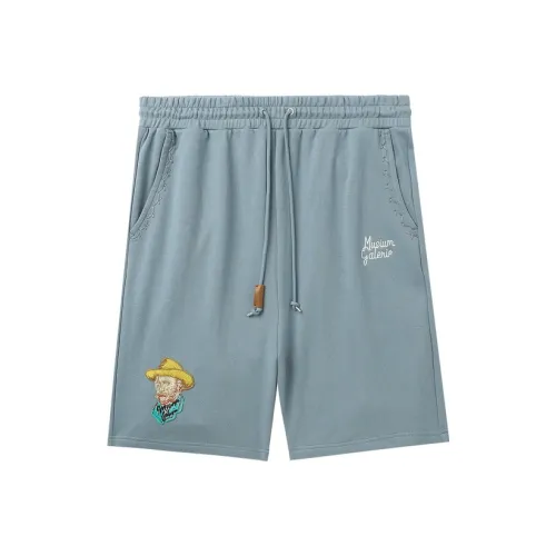 MUSIUM DIV Van Gogh appliqué Cotton Track Shorts