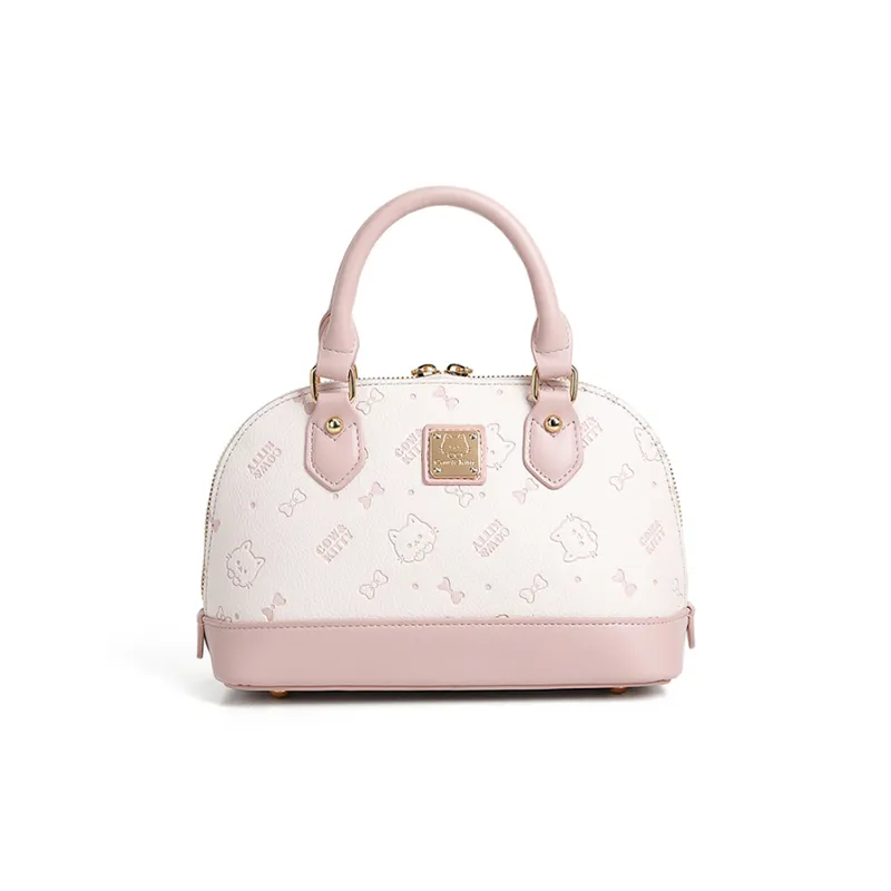 CHAOFANJI PU Crossbody Handbag Women's Cherry Blossom Pink-0