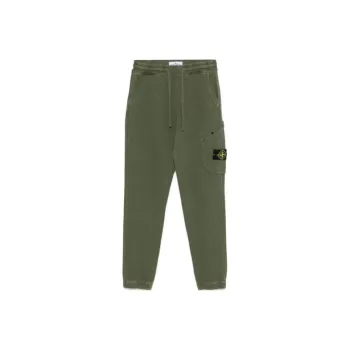 STONE ISLAND Logo Patch Tapered Leg Sweatpants
