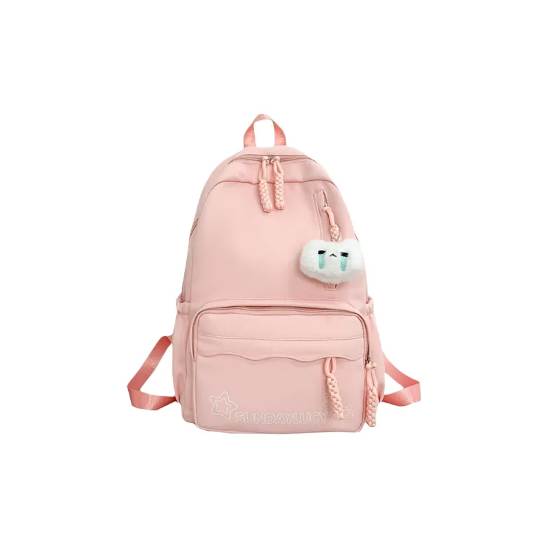 URBAN FOREST Composite Cloth Backpack Unisex Red/Yellow/Green/Blue/Pink/Black-20
