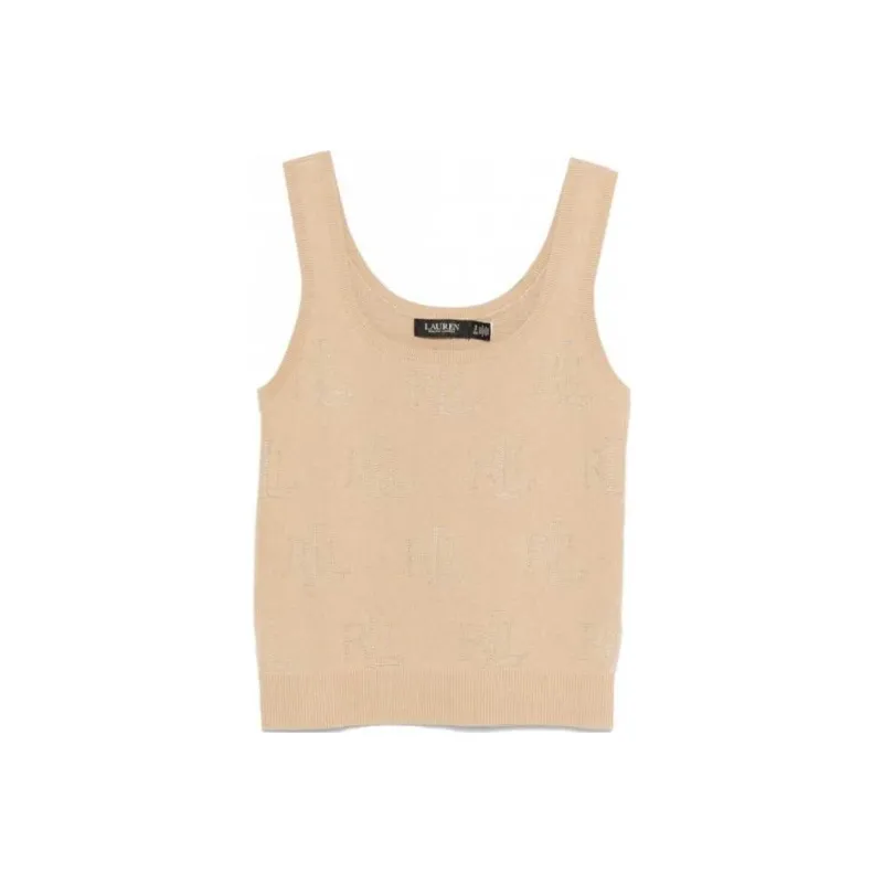 LAUREN RALPH LAUREN Jacquard Logo Knitted Top-0