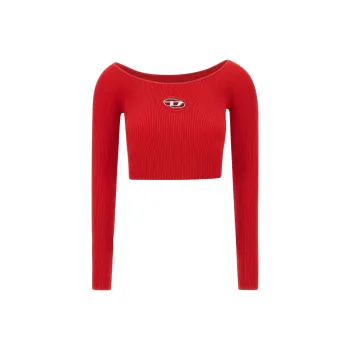 DIESEL M Vera Ls Ribbed Knit Off The Shoulder Top