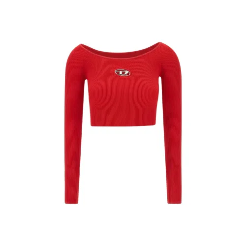 DIESEL M Vera Ls Ribbed Knit Off The Shoulder Top