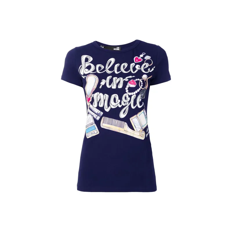 LOVE MOSCHINO T Shirts Women's Blue-0