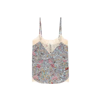 Zadig & Voltaire Cyoko Lace Trim Top