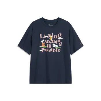 LiNing Sports Life Collection T Shirt Women's Outer Space Blue