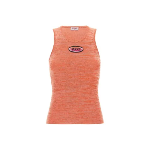 EMILIO PUCCI Logo appliqué Knit Tank Top