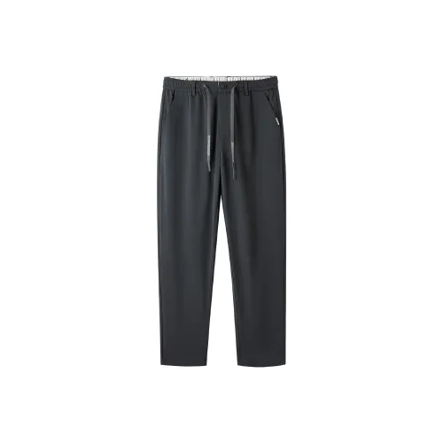 HLA Ankle Length Pants Men's Dark Gray Pattern 37