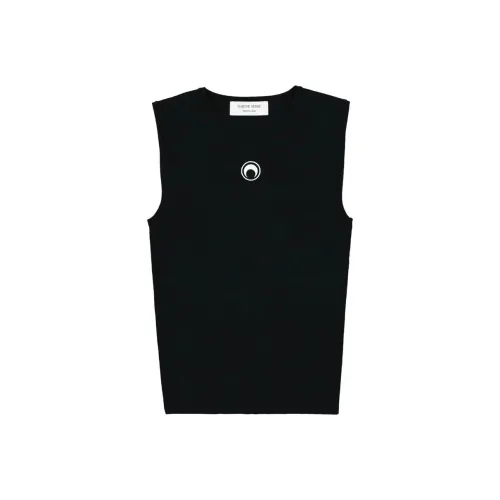 Marine Serre Moon Logo Knit Vest 'Black'
