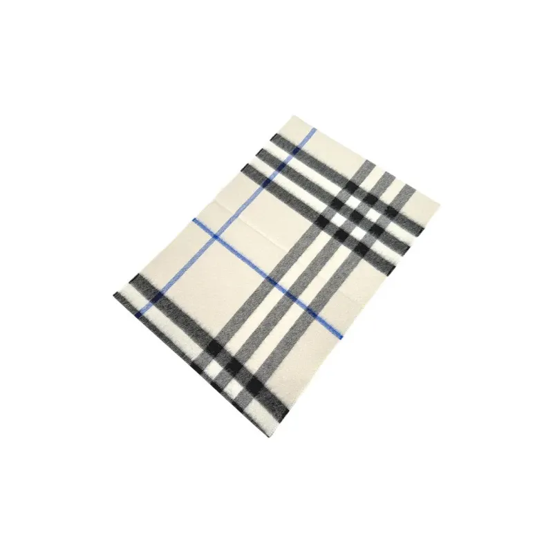 Burberry Cashmere Knit Scarves Unisex White-1