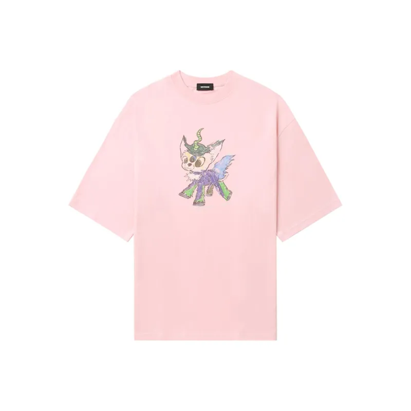 WE11DONE Jeff Monster Drawing T shirt-0
