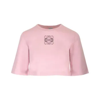 LOEWE Anagram Cropped T Shirt 'Pink'
