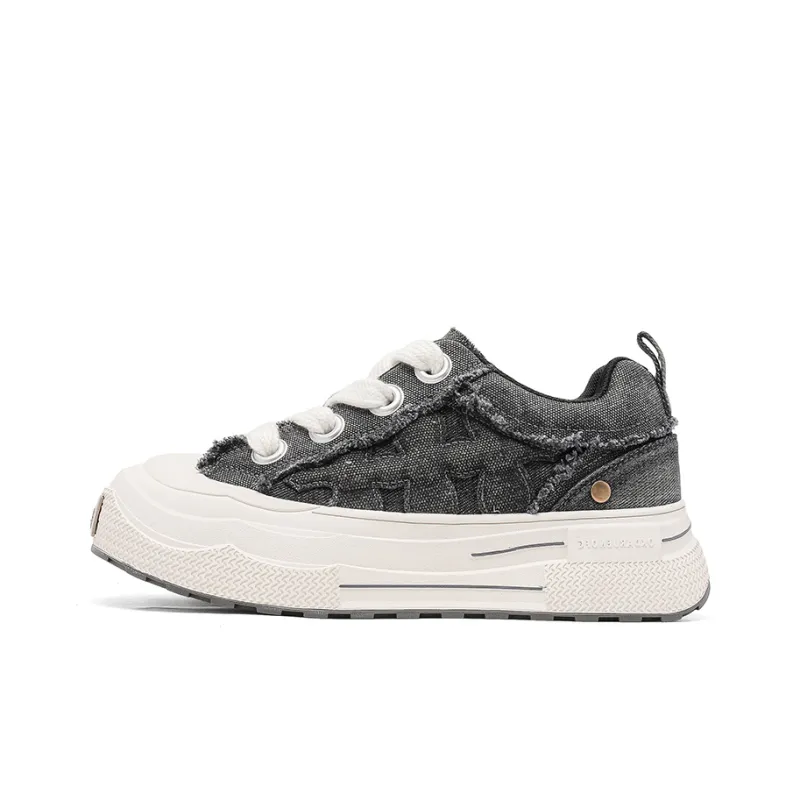 PAVEA Low Top Canvas Shoes Unisex Gray-0