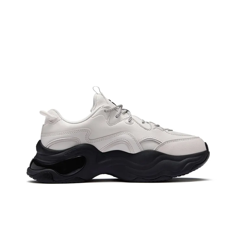 FILA FUSION BUBBLE Bubbles Shoes Low Top Chunky Sneakers Women's Micro White Black-1