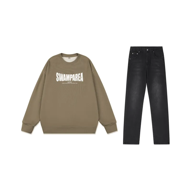 SWAMP AREA Sweatshirt Sets Unisex-27