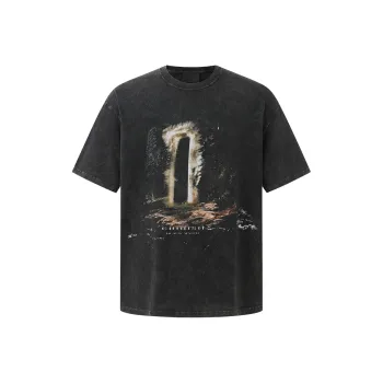 CHINISM T Shirt Unisex Washed Black