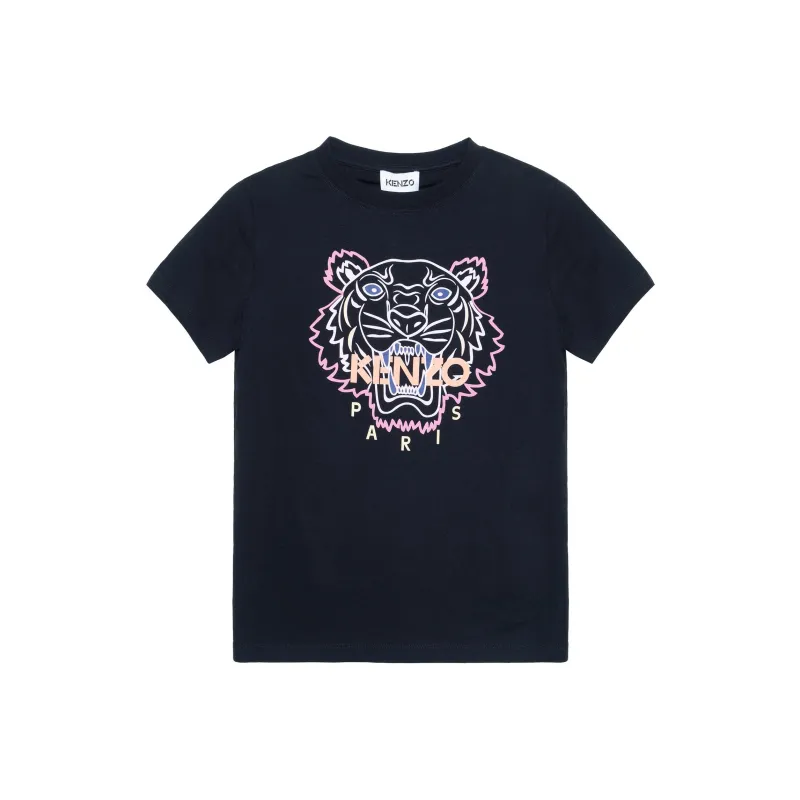 KENZO Classic Tiger Head T Shirts Women's Black-0