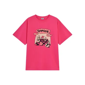 TENPSEN T Shirt Unisex Rose Red