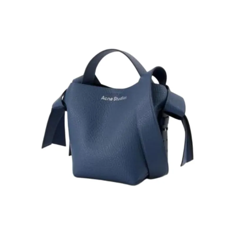 Acne Studios Musubi Calfskin Tote Bag, Shopping Bag, Shoulder Bag, Crossbody Bag, Handbag Mini Women's Blue-1