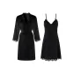 Black Nightgown+Sleep Robe
