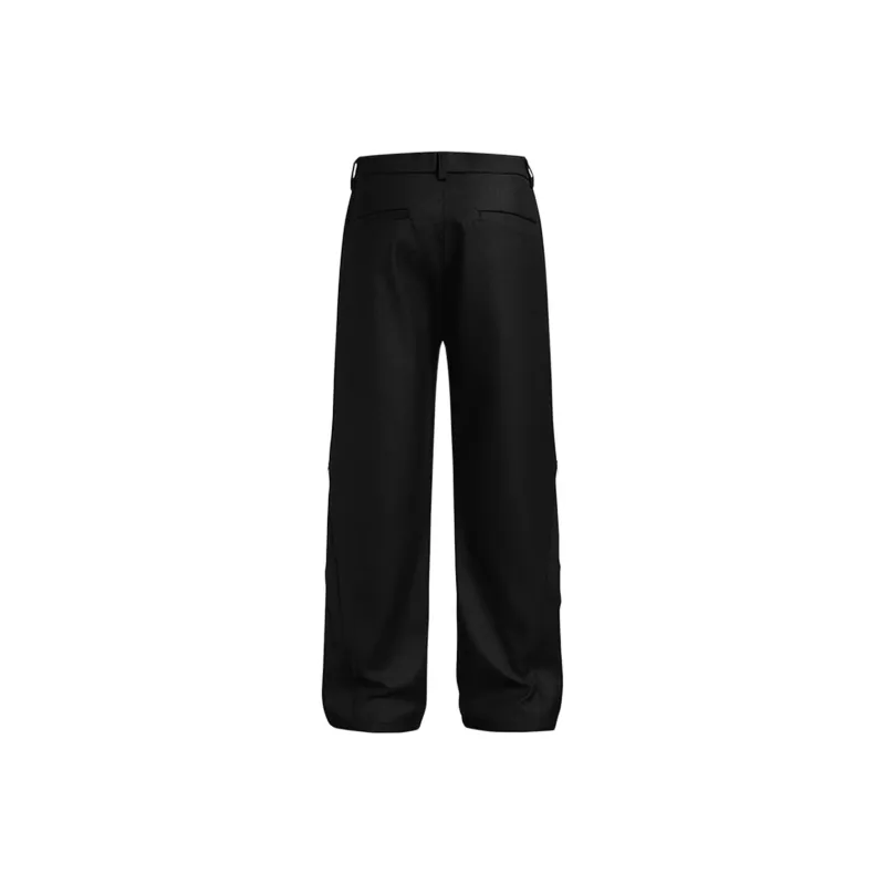 PAINT STAIN Casual Pants Unisex Black-6