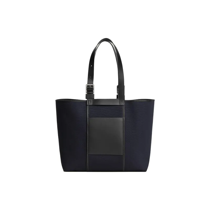 HERMES Etriviere Pocket Hunter Cow With Swift Calfskin Handbag, Shoulder Bag Men's Dark Blue & Black-0