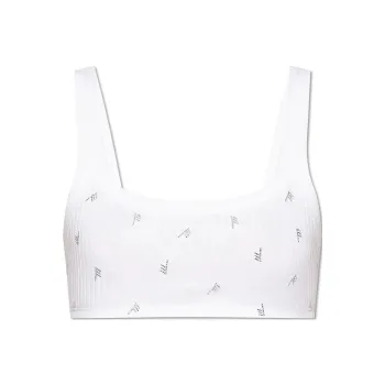 The Attico Embellished Ribbed Knit Top