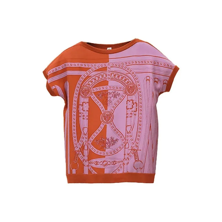 HERMES T-Shirt Women's Orange Red-0