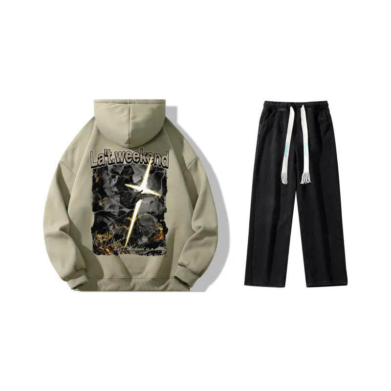LA'T.WEEKEND Sweatshirt Set Unisex-12