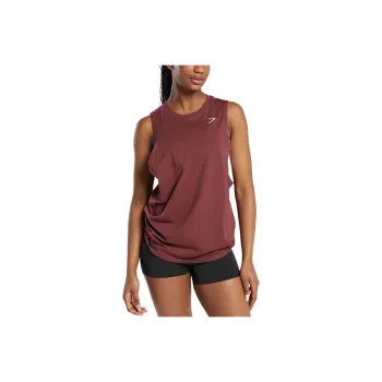GYMSHARK TRAINING DROP ARM TANK Tank Tops Women's Burgundy