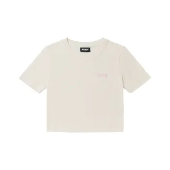 Nerdy Crop Tops Women's Cream
