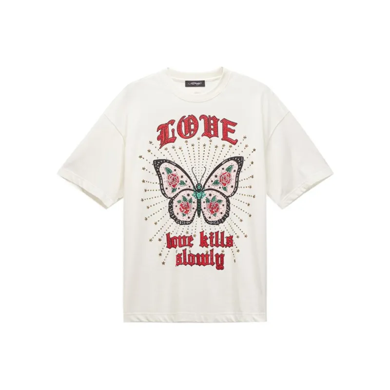 Ed Hardy T Shirt Women's Ivory White-0