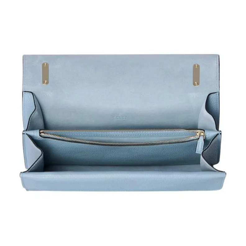 GUCCI Dionysus Leather Shoulder Bag Medium Size Women's Light Blue-6