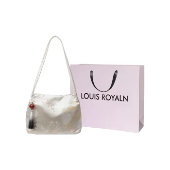 LOUIS ROYALN PU Shoulder Bag Regular Women's White/Pink
