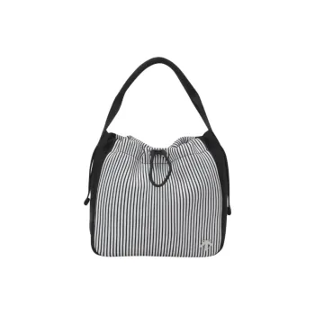DESCENTE Polyester Handbag Mini Women's Black & White