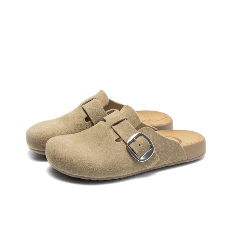 AOKANG Closed Toe Slippers Women's Green-1