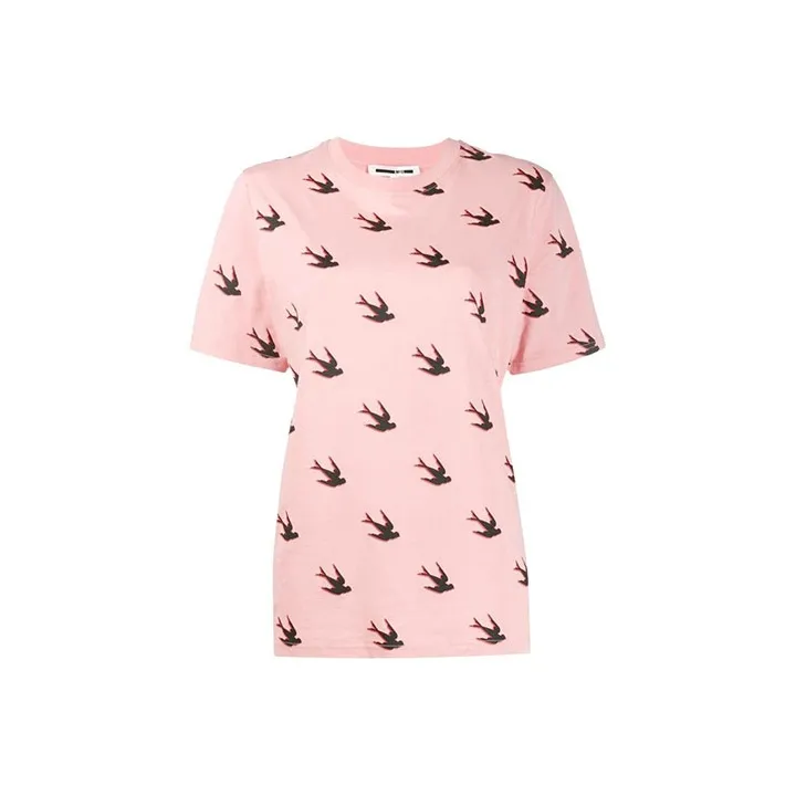 McQ Alexander McQueen T Shirts Women's Pink-0