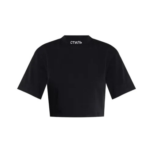 HERON PRESTON Crop Tops Women's Black